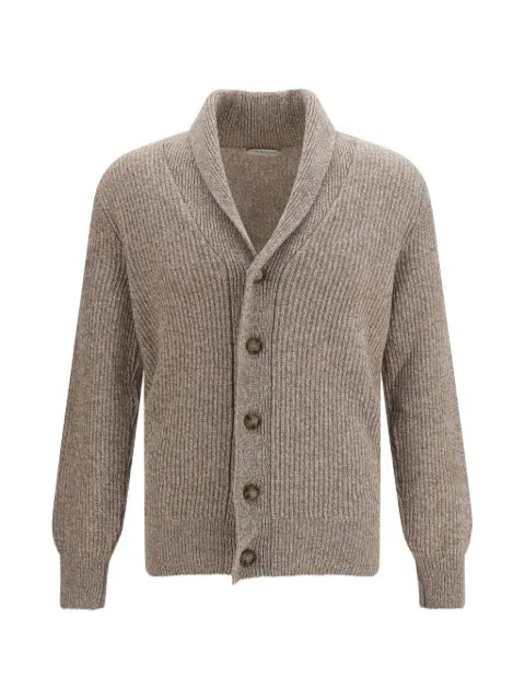 BROOKSFIELD shawl-collar ribbed-knit cardigan