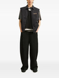 CROQUIS logo-patch zip-up gilet