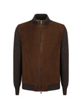 Barba panelled leather jacket