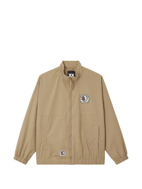 FINGERCROXX logo-patch zip-up jacket