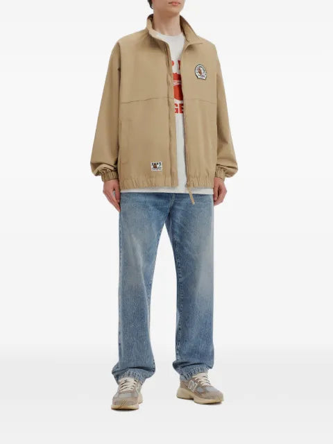 FINGERCROXX logo-patch zip-up jacket