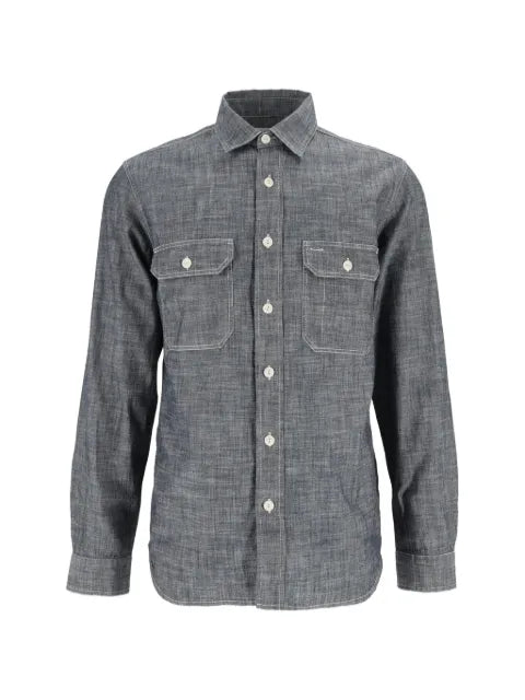 TELA GENOVA Emilio raw chambray shirt jacket