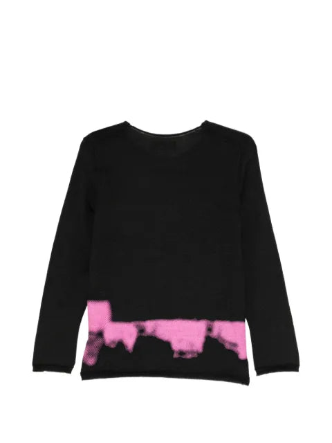 Black Comme Des Garçons spray-print sweater