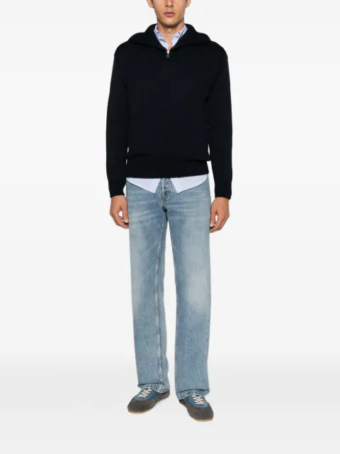 Daniele Fiesoli ribbed-knit half-zip sweater