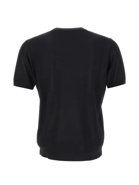 Kangra short-sleeve ribbed-trim sweater