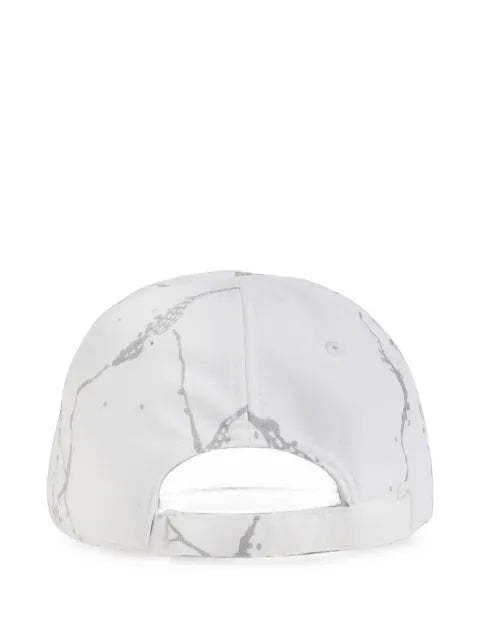 Lacoste ripstop marble-print baseball cap