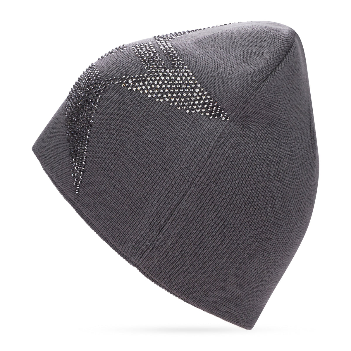 Slate Big 5 Star Rhinestone Skully