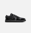 Air Jordan 1 Low Patent Elephant Womens Lifestyle Shoe | Black/White/Metallic Silver