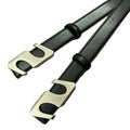 S Shape Buckle Leather Belt Modern Minimalist Black Waist Belt