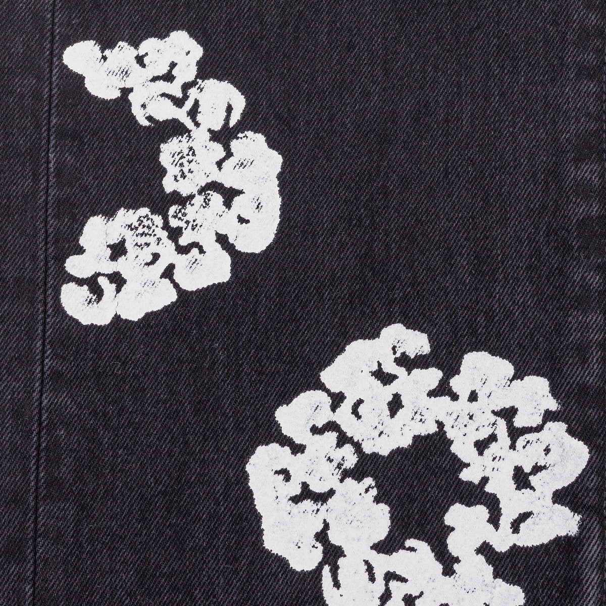 Black Cotton Wreath Jeans