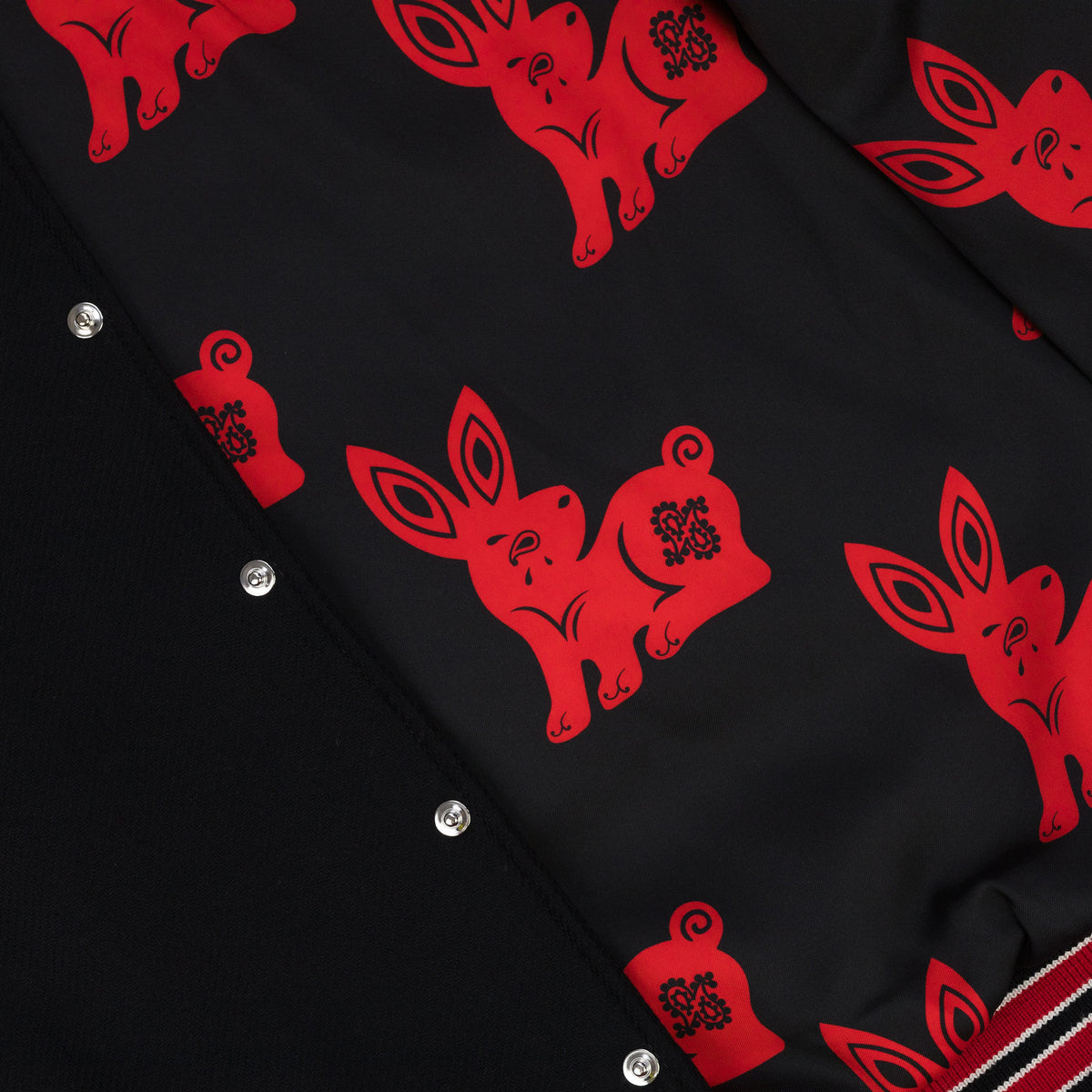 Black/Red Lunar New Year Bones Jacket
