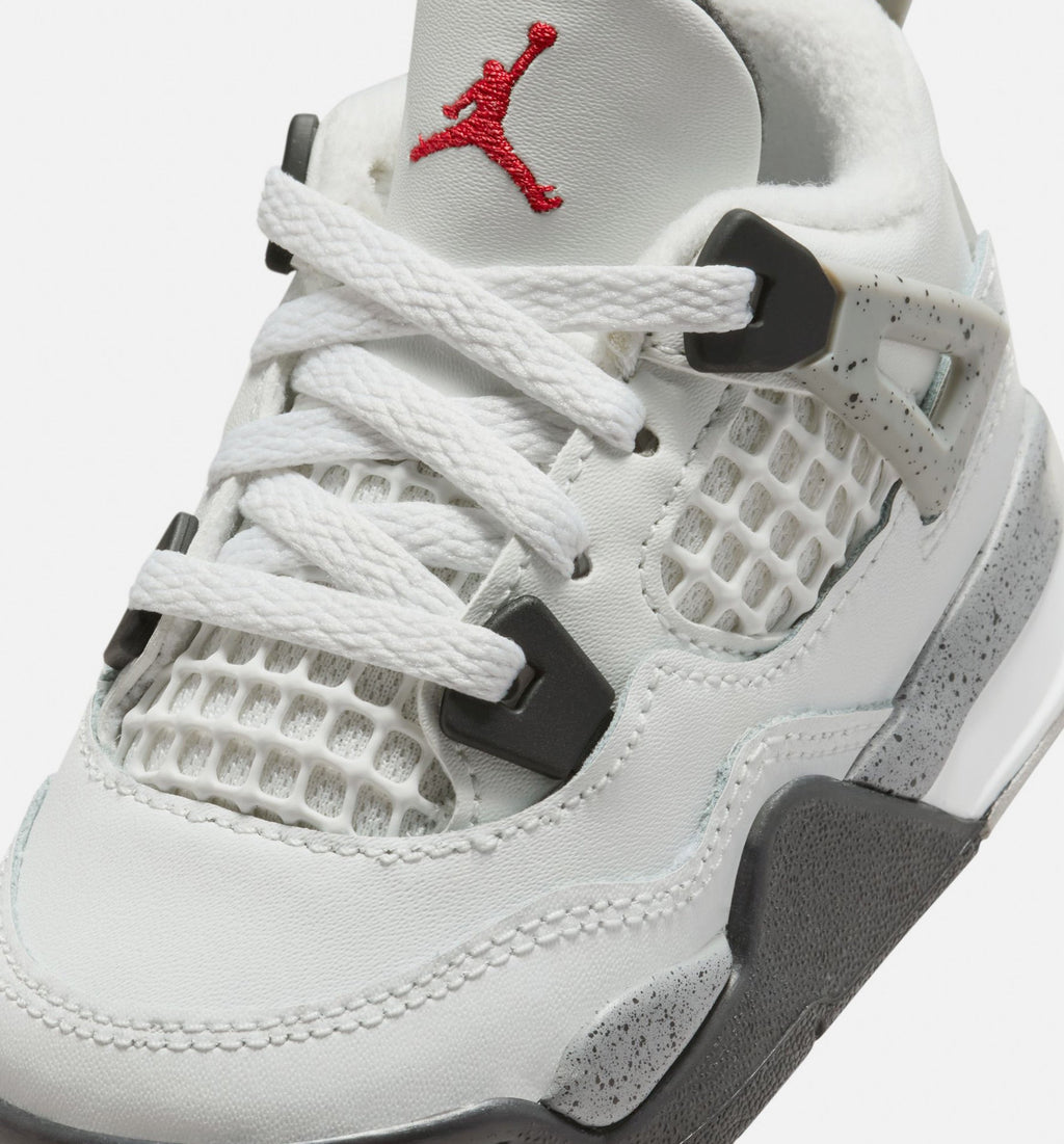Air Jordan 4 Retro White Cement Infant & Toddler Lifestyle Shoe