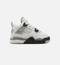 Air Jordan 4 Retro 'White Cement' - Infant/Toddler Lifestyle Sneaker (Summit White/Fire Red/Cement Grey/Black)