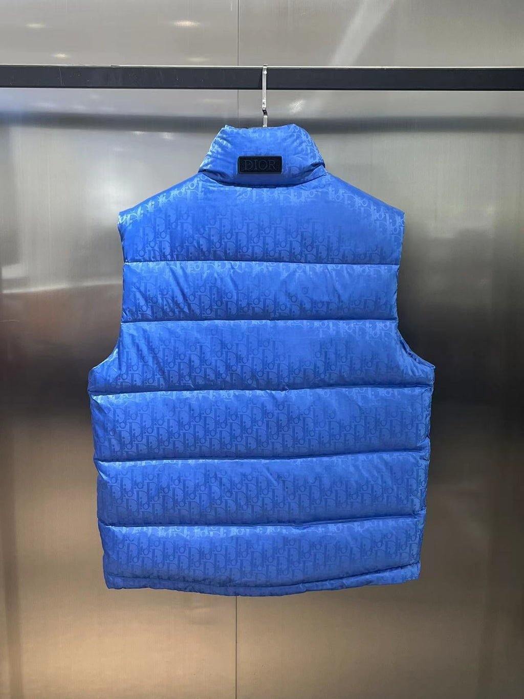 Dior Blue Oblique Jacquard Quilted Down Vest