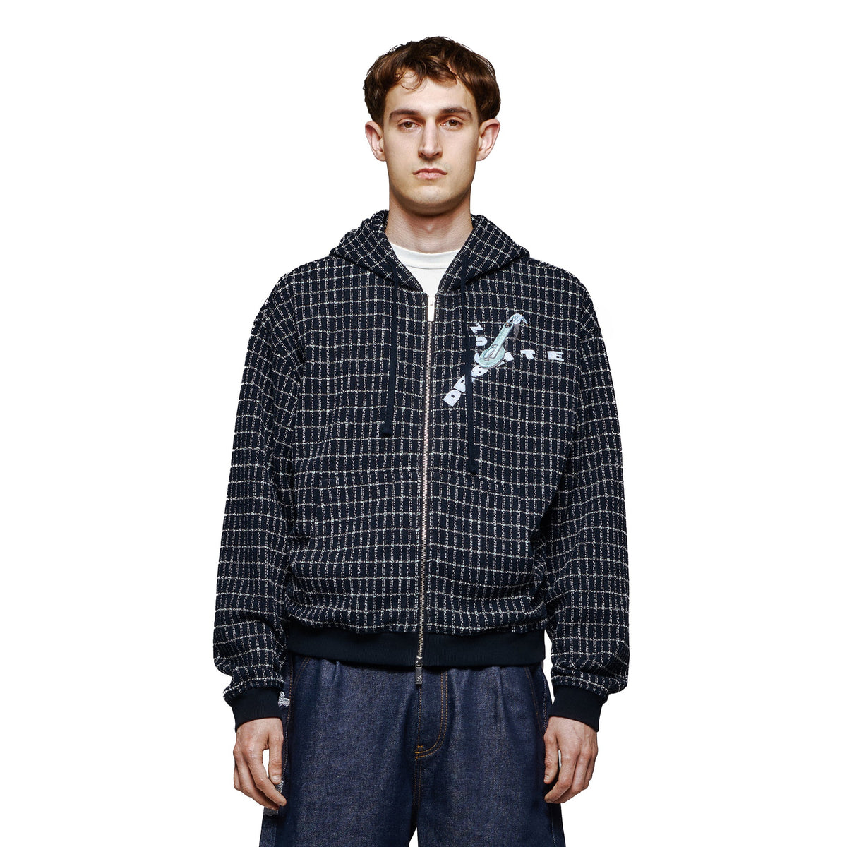 "on air" tweed Zip Up