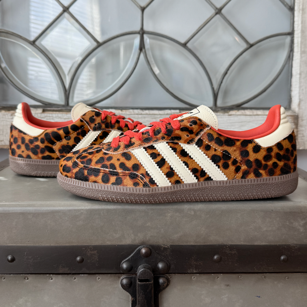adidas Samba OG Red Leopard Women's