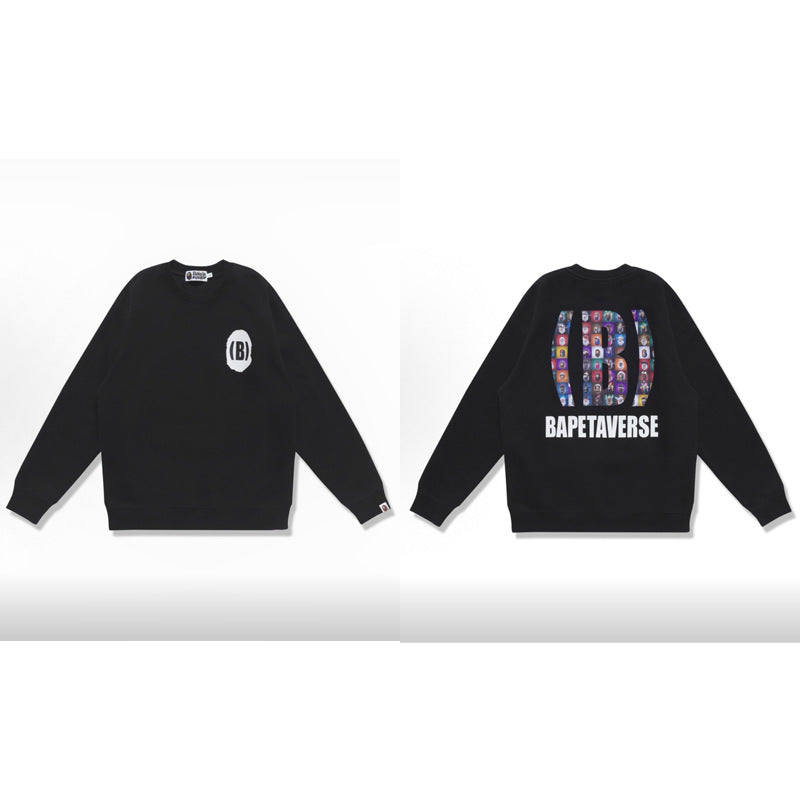 Bape Camo Ape Head Graphic Washed Oversized Crewneck Streetwear