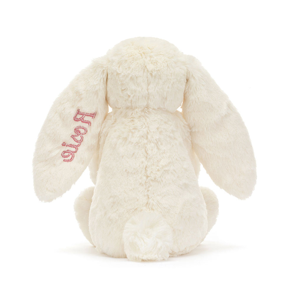 Personalized Bashful Red Love Heart Bunny Medium