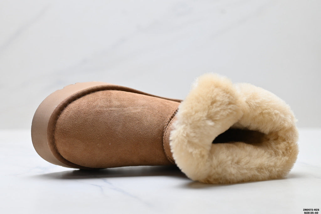 UGG Classic Mini Heritage Fluff Buckle Boots