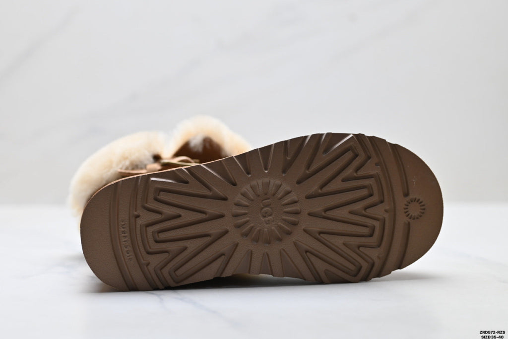 UGG Classic Mini Heritage Fluff Buckle Boots