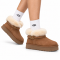 UGG Classic Mini Heritage Fluff Buckle Boots