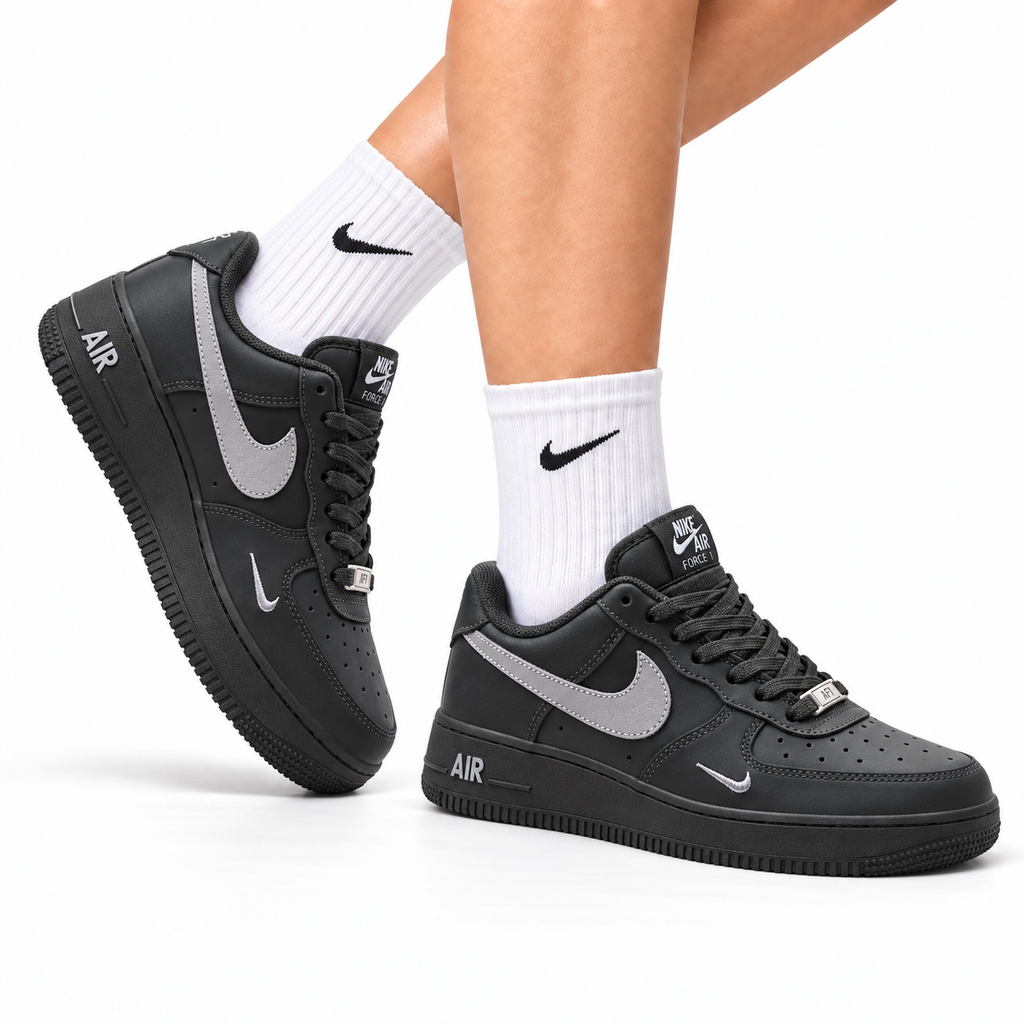Nike Air Force 1 Low Charcoal Gray Unisex Sneakers Style 18