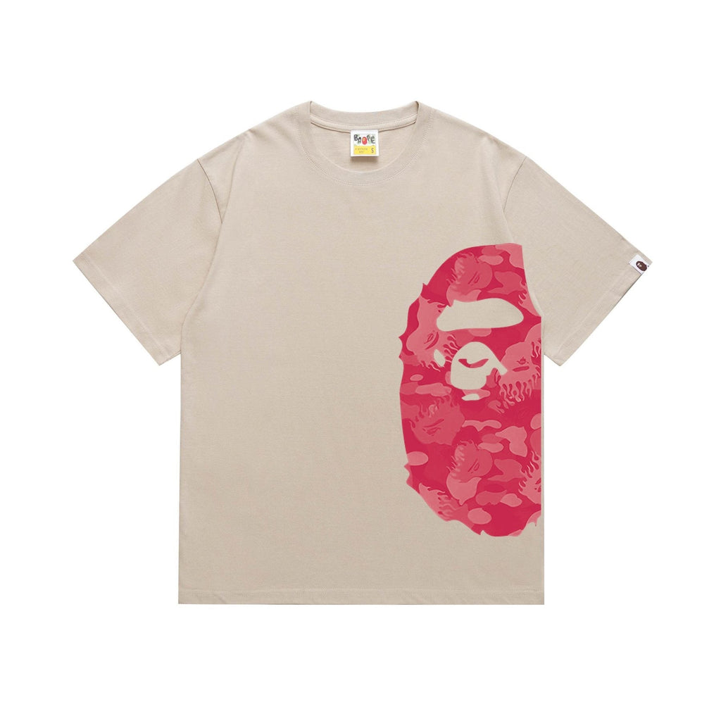 BAPE Pink Ape Face Side Graphic T-Shirt