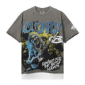 Rough Play Rock Skull Rhinestone Graphic Short-Sleeve T-Shirt