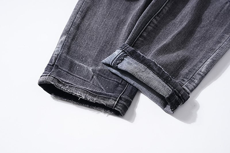 Purple Brand Gray Distressed Jeans