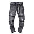 Purple Brand Gray Distressed Jeans