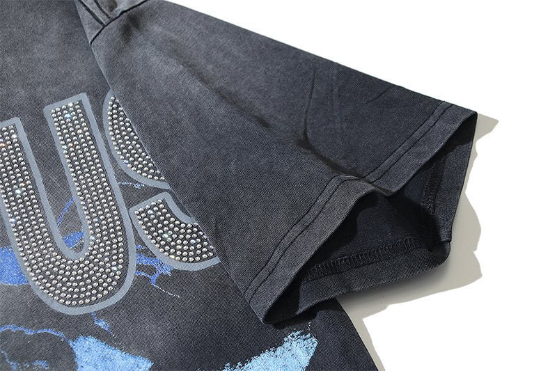 VALE USA United by Faith Rhinestone Graphic T-Shirt