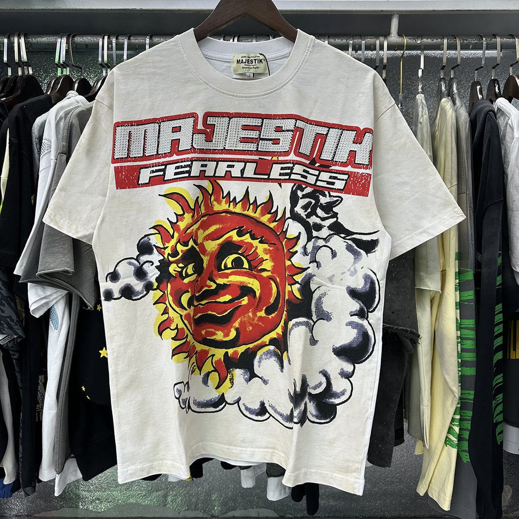 MAJESTIK Fearless Sun Graphic T-Shirt