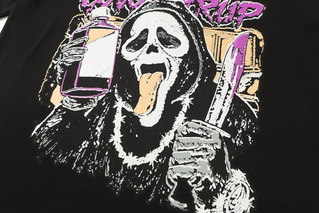 THAT'S A AWFUL LOT OF COUGH SYRUP Black Front & Back Graphic T-Shirt