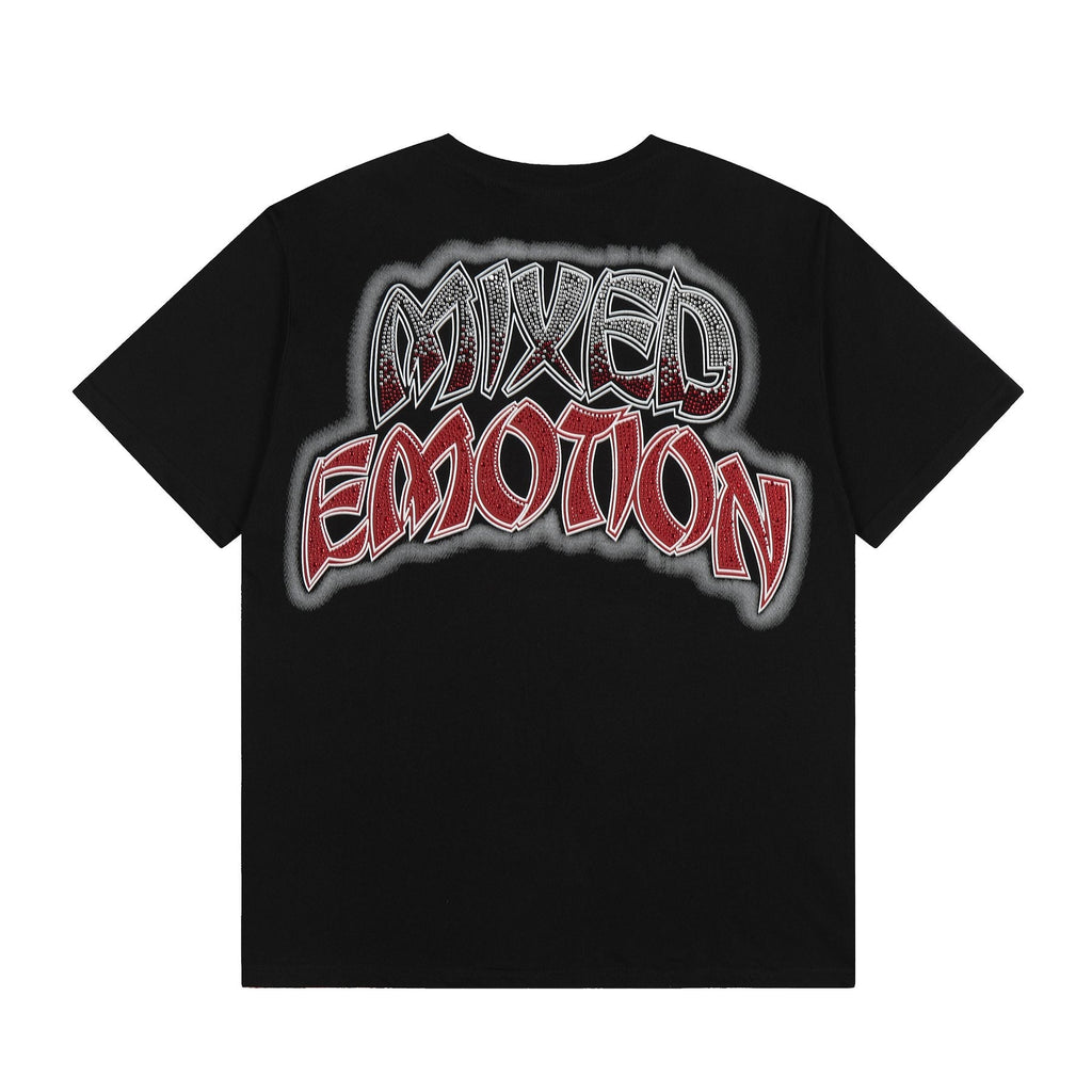 MIXED EMOTION Front-and-Back Graphic Short-Sleeve T-Shirt