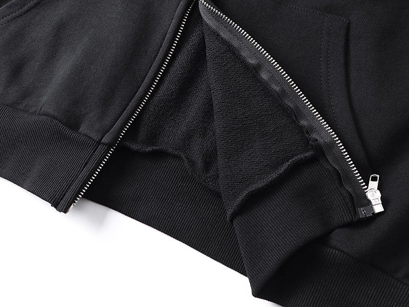MIXED EMOTION Back Graphic Zip Hoodie