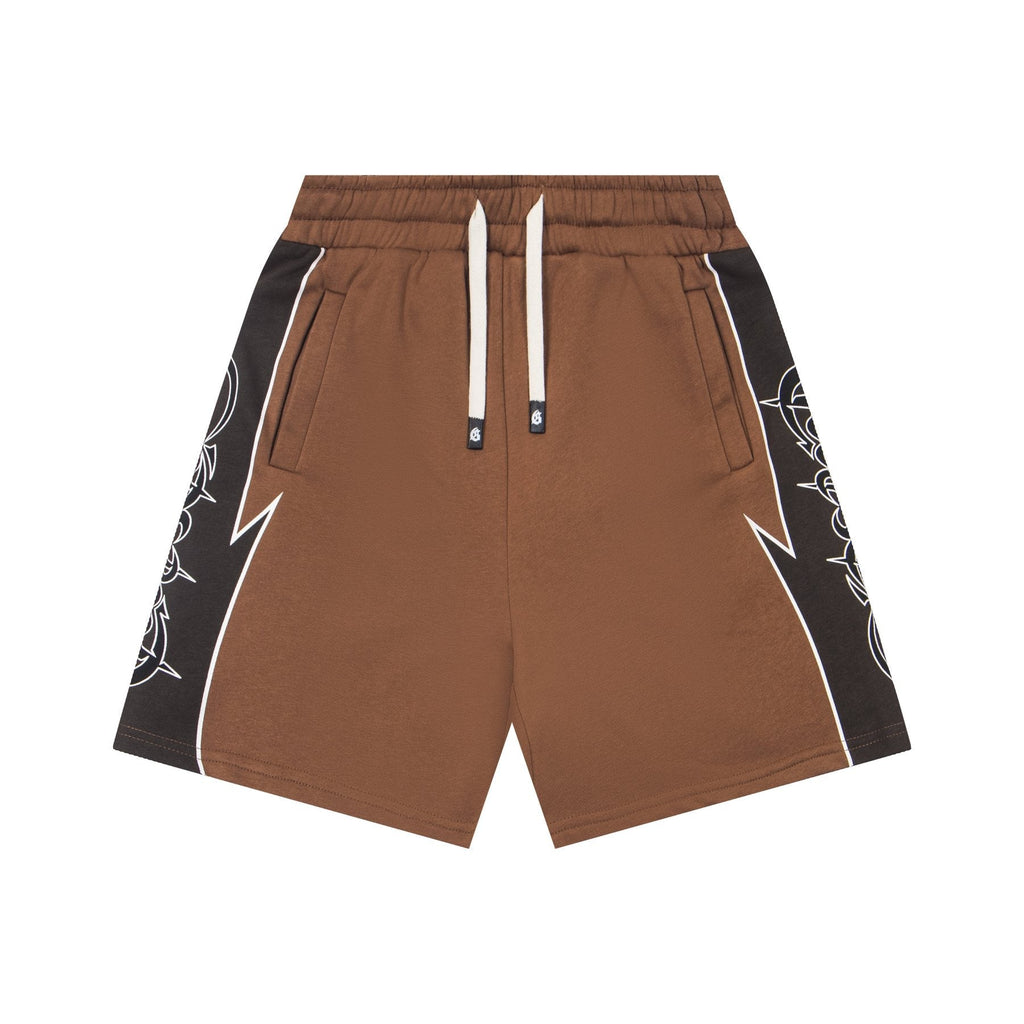 Godspeed Printed Side-Panel Drawstring Shorts