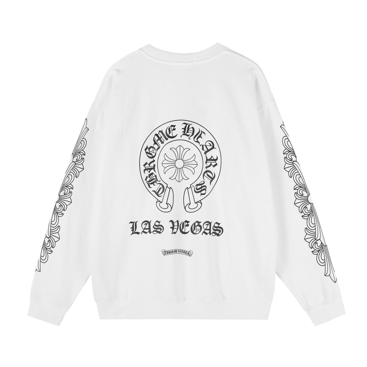 Chrome Hearts Front & Sleeve Graphic Crewneck Sweatshirt