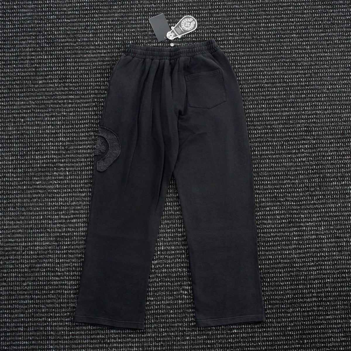 Chrome Hearts Horseshoe Embroidered Black Pants