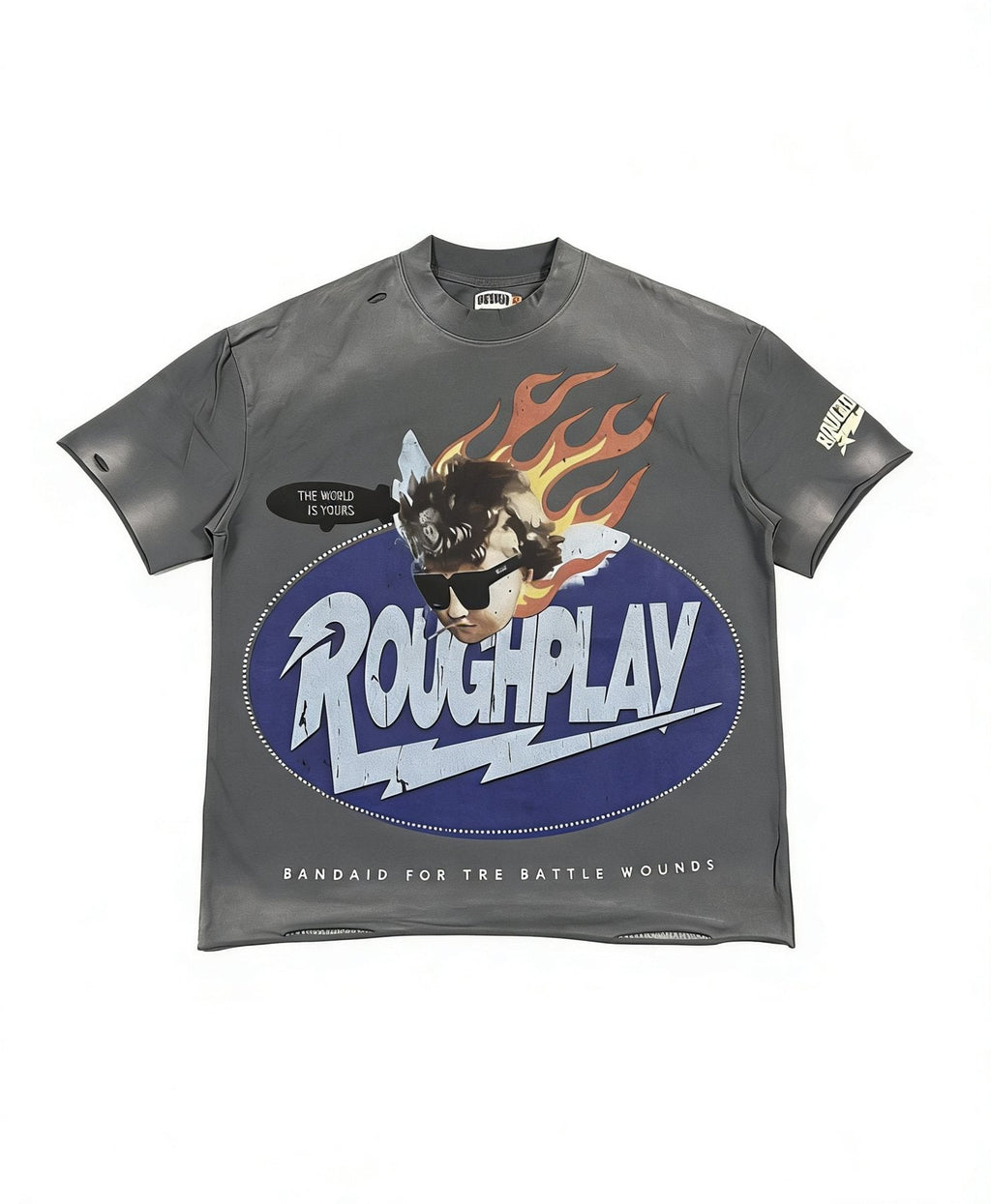 Rough Play Washed Front & Back Graphic T-Shirt