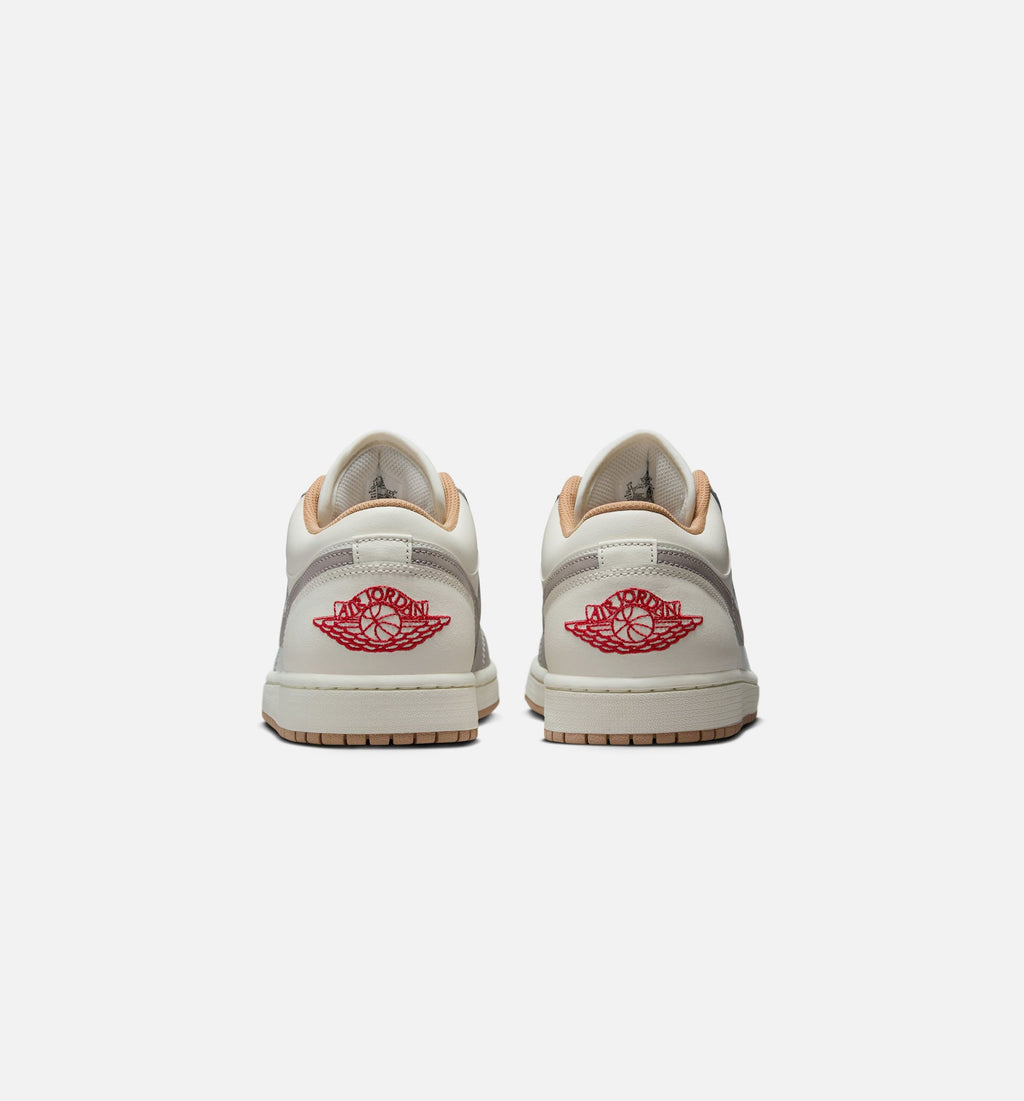 Air Jordan 1 Low - Men's Lifestyle Sneaker (Sail/Fire Red/College Grey/Hemp)