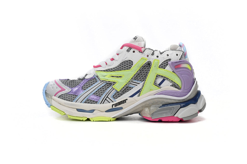 Balenciaga Runner White Yellow Purple 677402 W3RH5 0308