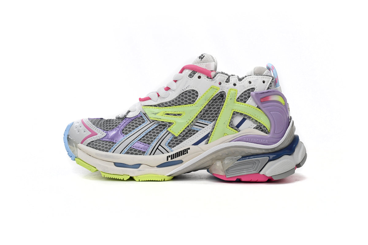 Balenciaga Runner White Yellow Purple 677402 W3RH5 0308