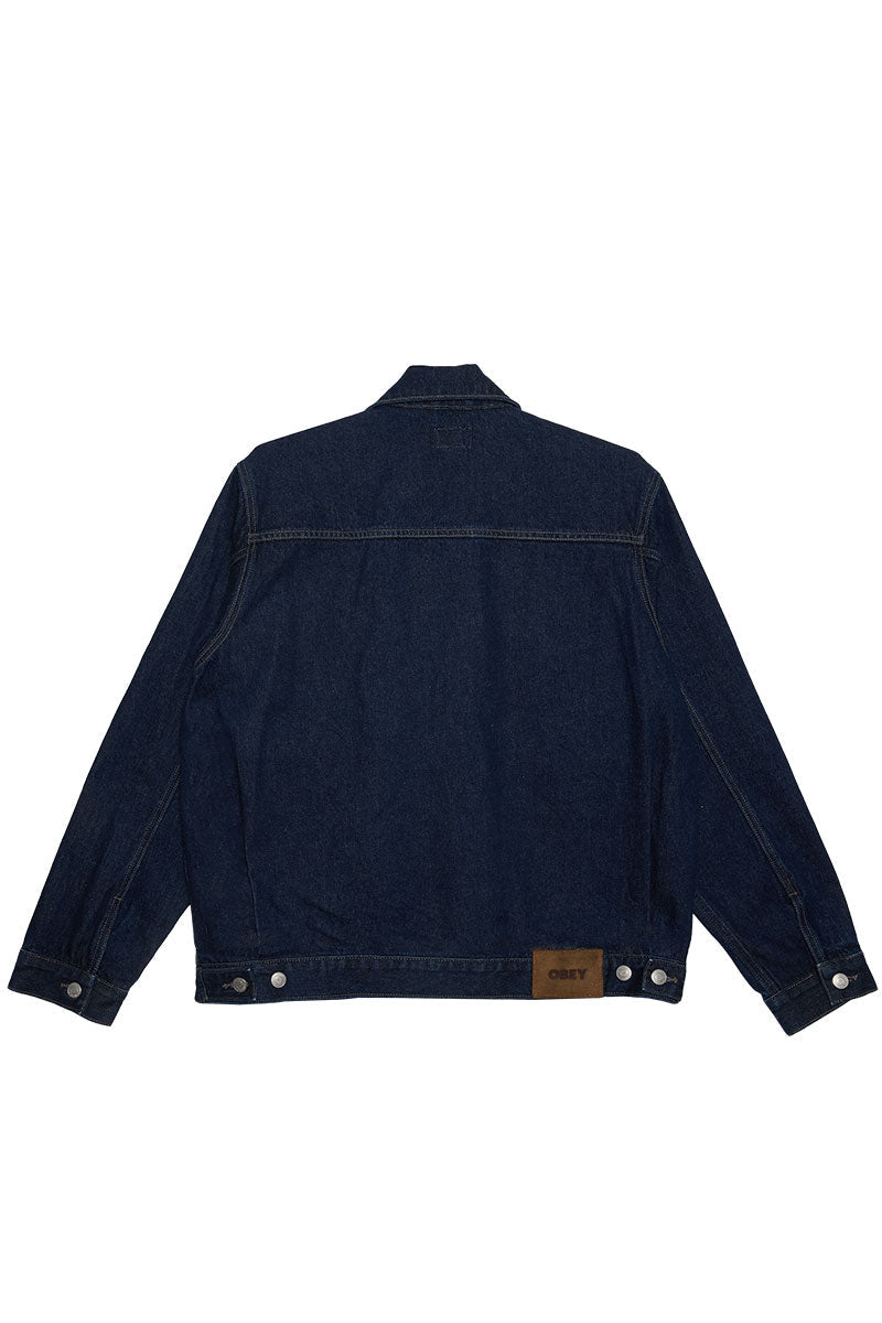 OBEY BASE TRUCKER JACKET Rinse Indigo