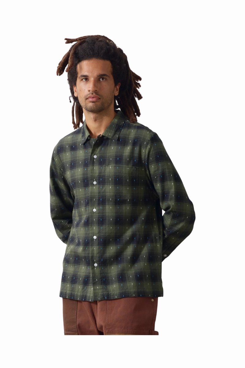 SERVICE WORKS DRAG STITCH RESORT SHIRT Olive