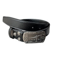 PSP Game Console Buckle Belt Matte Black Metal Punk Leather Belt