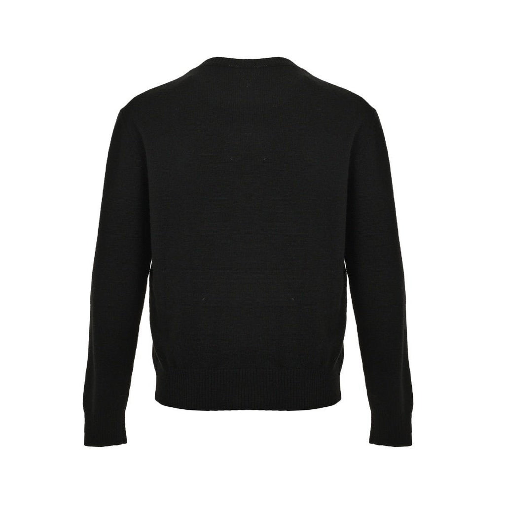 Loewe Anagram Logo Embroidered Wool Sweater In Black