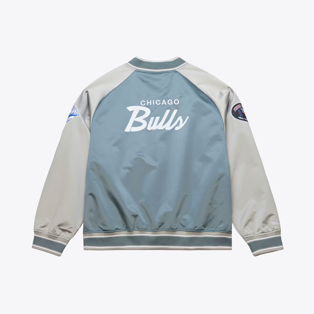 M&N NBA Chicago Bulls Thunderstorm Lightweight Satin Jacket