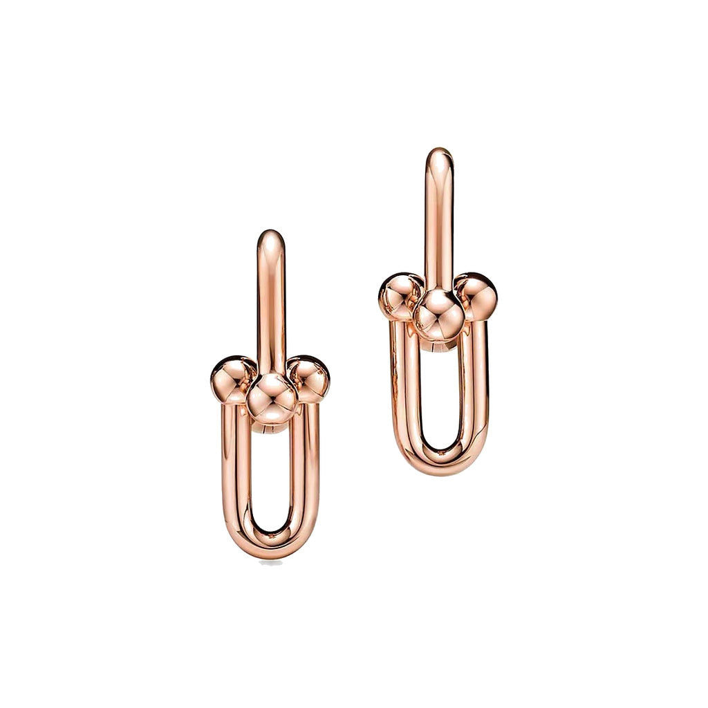 Tiffany Style Horseshoe 18K Gold-Plated Earrings