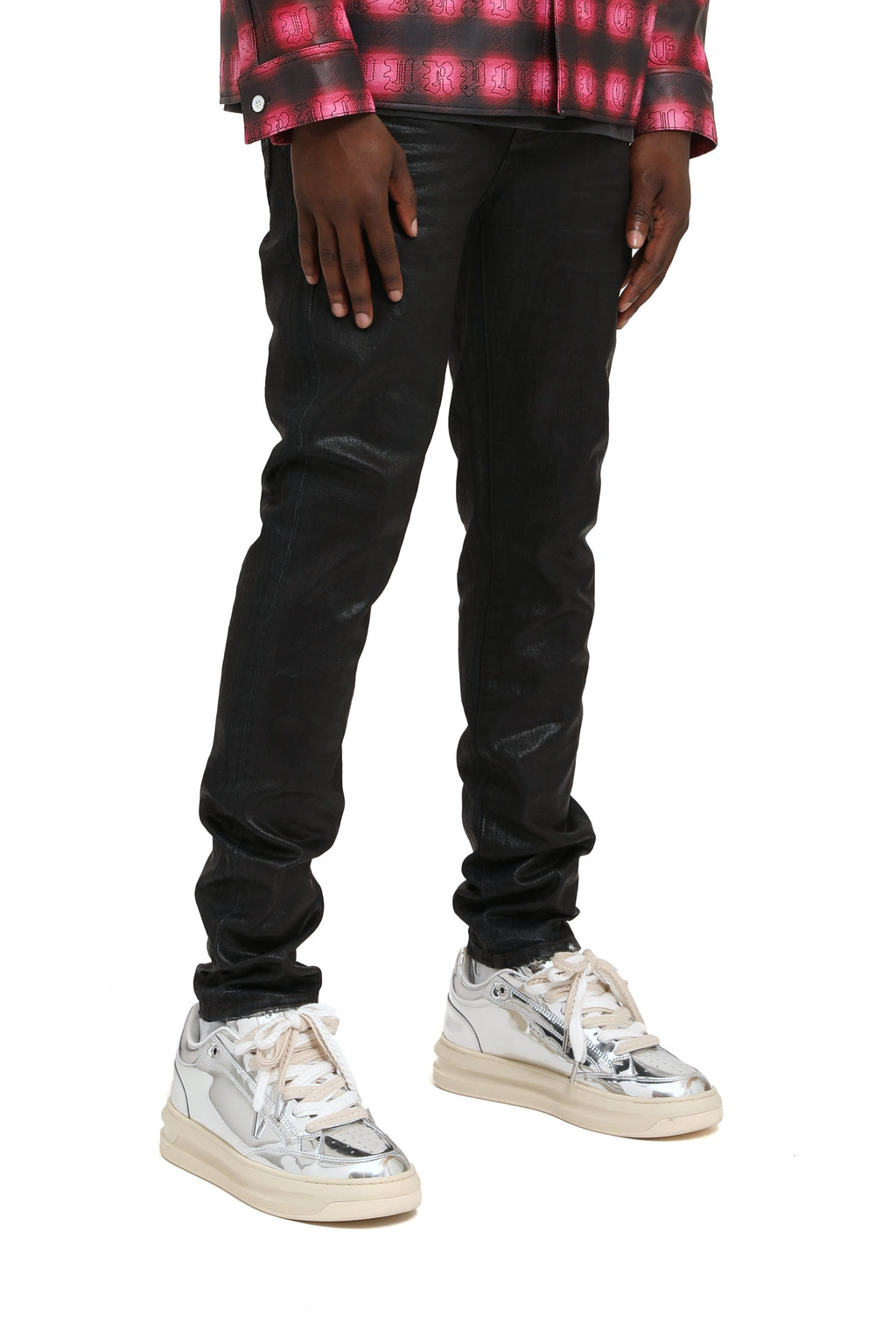 Purple Brand Skinny Coated Indigo Denim