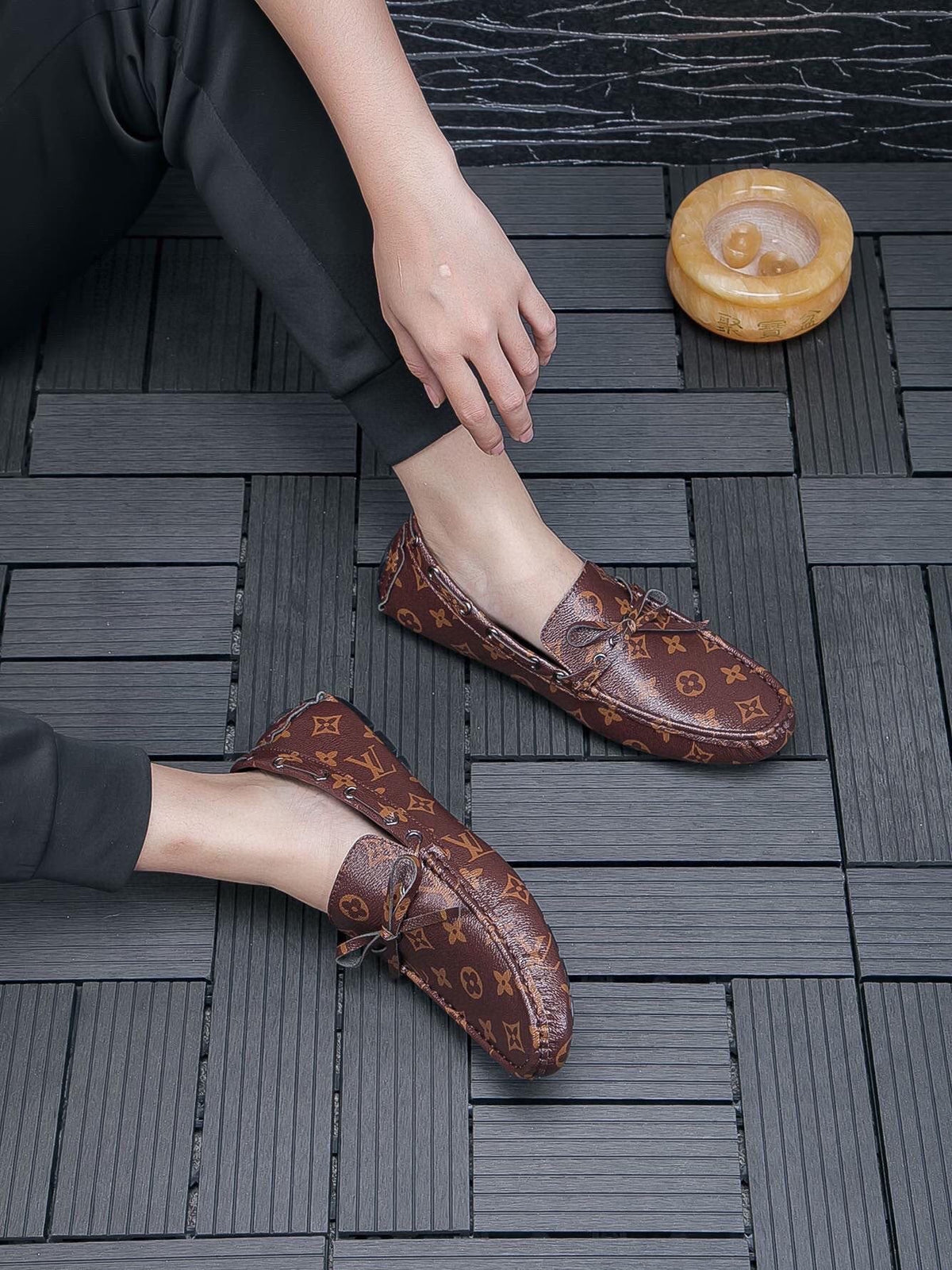 Louis Vuitton Men's Monogram Driving Loafers